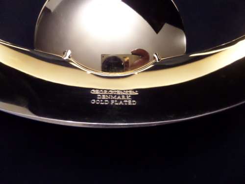 Georg Jensen Denmark Gold Plated Candle Stand