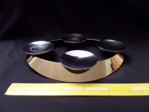 Georg Jensen Denmark Gold Plated Candle Stand