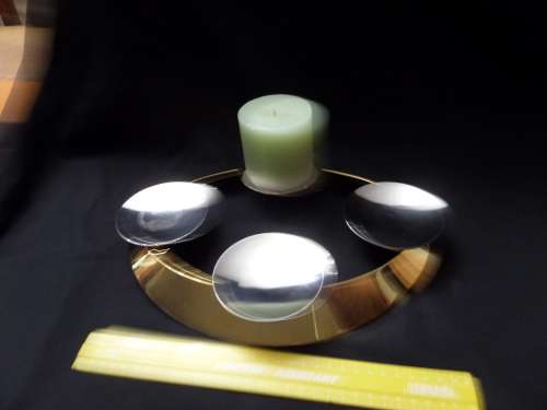 Georg Jensen Denmark Gold Plated Candle Stand