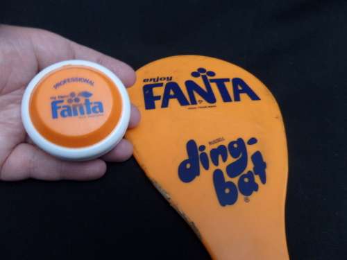 1980's Professional "My Friend " FANTA YO-YO + Enjoy FANTA Russell Ding-Bat(no ball or string)