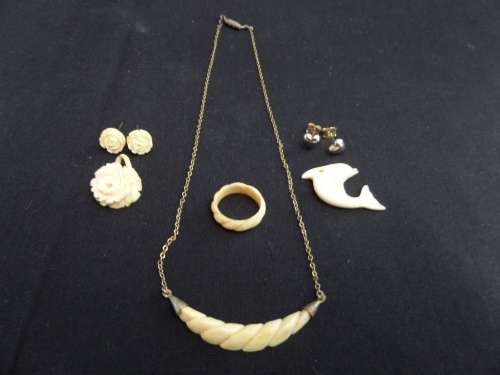 Lot of Vintage Bone made Jewelery (Bid for the lot)