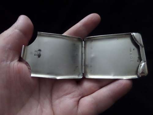 Antique Hallmarked Silver GEO VI  1937-1938 Birmingham Card Holder 21.9 grams
