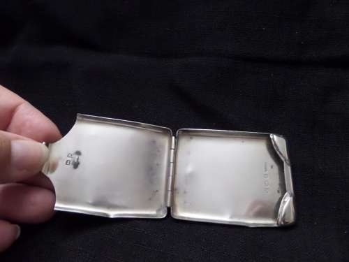 Antique Hallmarked Silver GEO VI  1937-1938 Birmingham Card Holder 21.9 grams