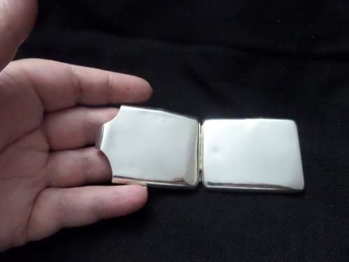 Antique Hallmarked Silver GEO VI  1937-1938 Birmingham Card Holder 21.9 grams