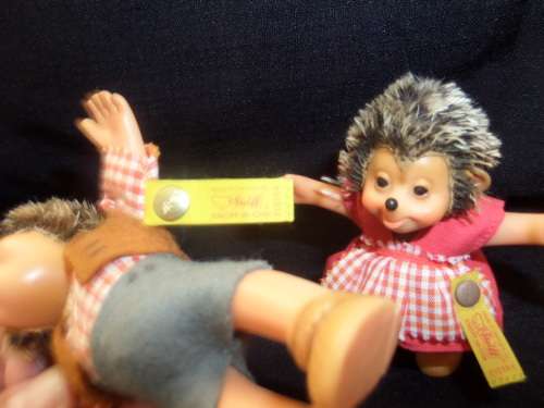 2 x Original Steiff Hedgehogs in Excellent Condition