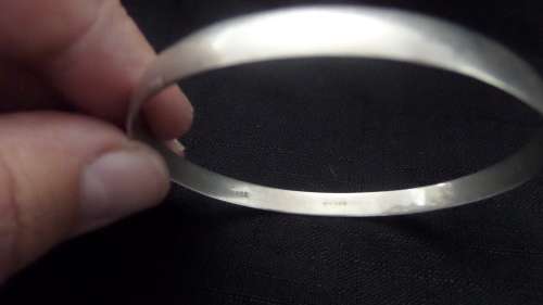 Silver Bangle Dim 6.5 cm Weight 10.2grams