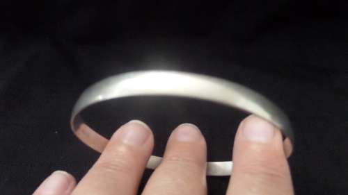 Silver Bangle Dim 6.5 cm Weight 10.2grams