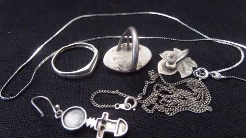 Lot of Silver Jewelery ( bid for the lot)