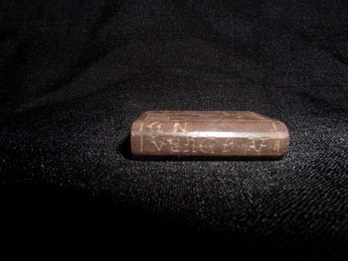 Boer Prisoner of War Small Stone Bible with the name A.J.Durand carved on it