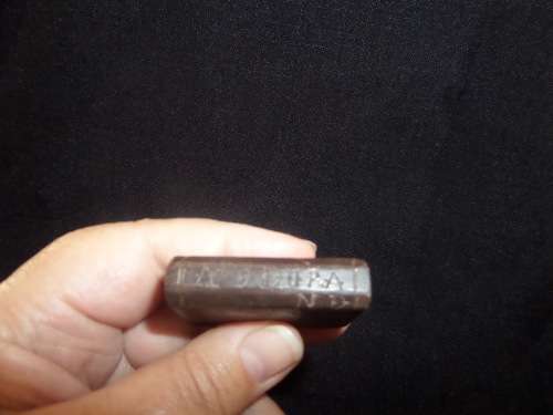 Boer Prisoner of War Small Stone Bible with the name A.J.Durand carved on it