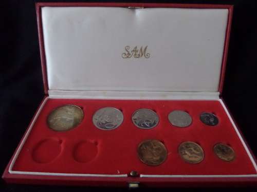 1982 South Africa Proof Coin Set (Gold coins missing)