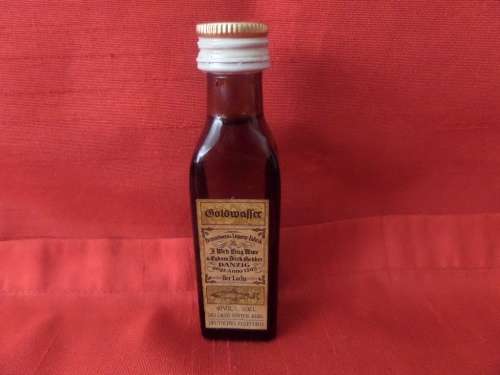 German Miniature Goldwaller Branntwein Liquer -Fabrik Bottle