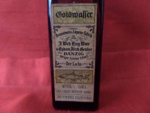 German Miniature Goldwaller Branntwein Liquer -Fabrik Bottle