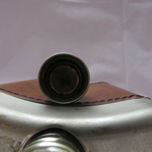 Vintage Leather and Metal Hip Flask  19 cm made in West Germany
