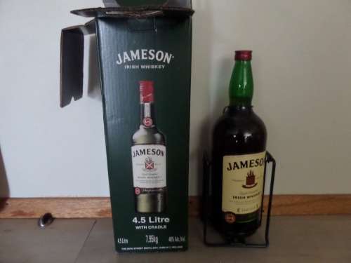 Huge Jameson 4,5 Litre Irish Whiskey with Cradle Boxed and Sealed