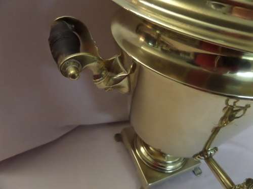 1800's Antique Brass Russian Samovar with Hallmarks H.A and other faded Hallmarks  45 cm High