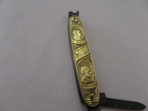 Pocket Knife  Dr Malan - Suid Afrika 1910-1960 Gen Hertzog - Avd Strijdom - Dr Verwoed  - Damaged