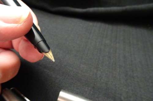 Parker Fountain Pen  -  Silver  - made in England