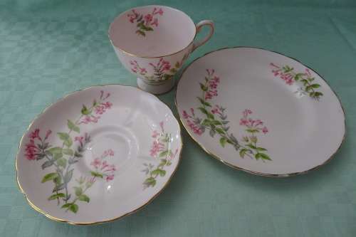 Tuscan Fine English Bone China made in England Trio in excellent condition