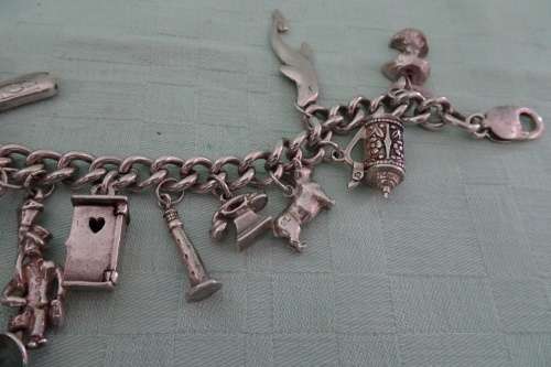 Stunning Bulky 925 Sterling Silver Bracelet with 15 Stunning Silver Lucky Charms - 78.2 grams