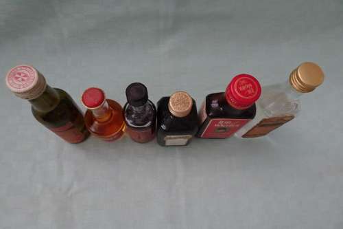 Lot of 6 Vintage Liqueur Miniature Bottles