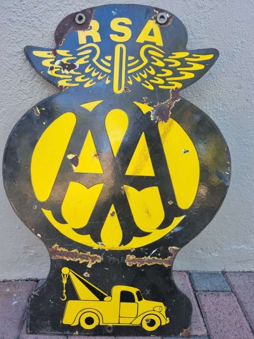 Automobile Association RSA Enamel Double Sided Sign