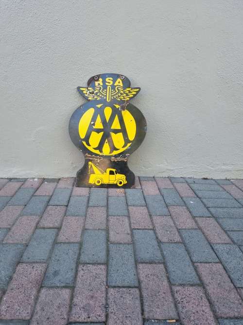 Automobile Association RSA Enamel Double Sided Sign