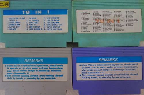 Vintage Retro TV Game Cartridges (8 games)