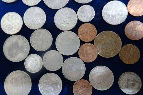 Lot of International Coins and a 1946 Petrol Ration Coupon(Some coins are Silver)