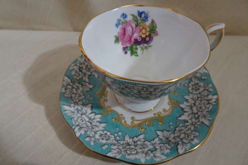 2 x Royal Albert - Enchantment Coffee Duo Set - Made in England - Good Condition