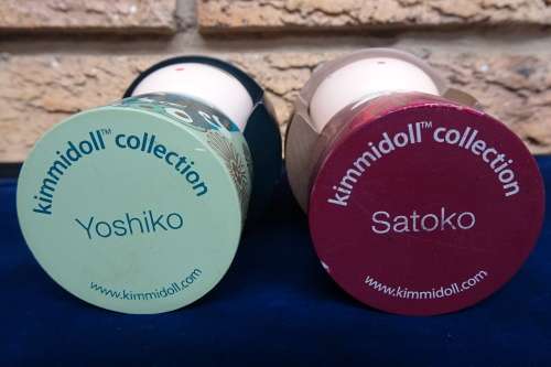Beautiful Kimmidoll Collection dolls - Satoko and Yoshiko.  Height of Dolls Approximately 10,5 cm.