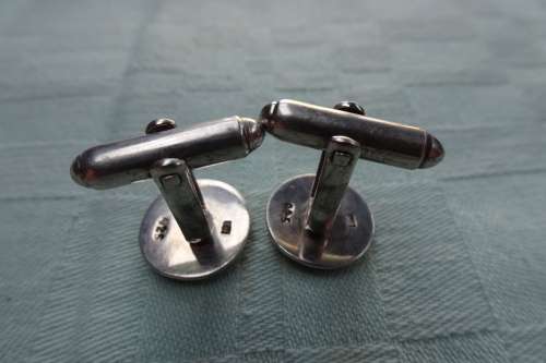 Great Set of 9ct Gold and 925 Silver Cufflinks Clearly Marked in Excellent Condition