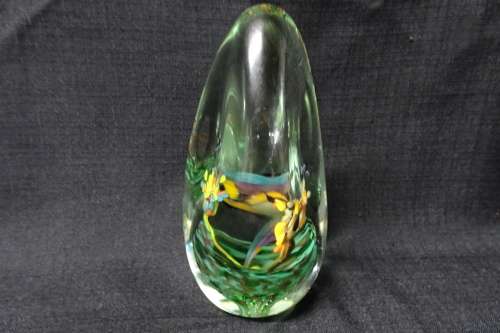Beautiful Liz Lacey Redhot Glass Studio Handblown Pointed Glass Paperweight 2016