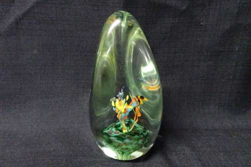 Beautiful Liz Lacey Redhot Glass Studio Handblown Pointed Glass Paperweight 2016