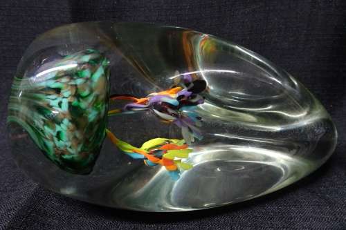 Beautiful Liz Lacey Redhot Glass Studio Handblown Pointed Glass Paperweight 2016