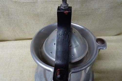 Rare Vintage Orange Juicer Hand Crank Rotating Aluminum - Three leg Stand. Unbranded