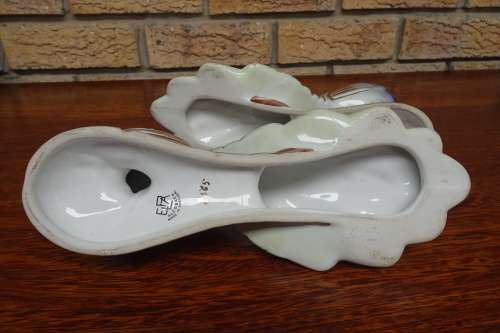 Stunning Vintage Pair of Elpa Alcobaca Peacock Statuettes - Made in Portugal.