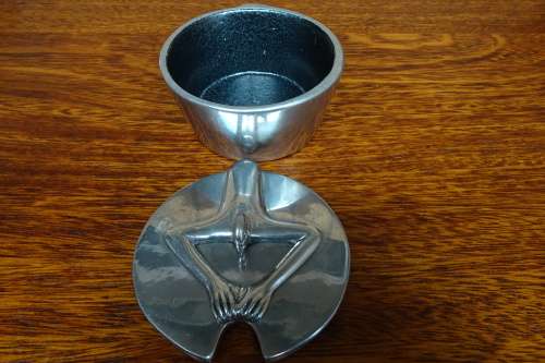 Quirky Vintage Carrol Boyes (1954 - 2019) Cast Aluminium Sugar Bowl with Lid