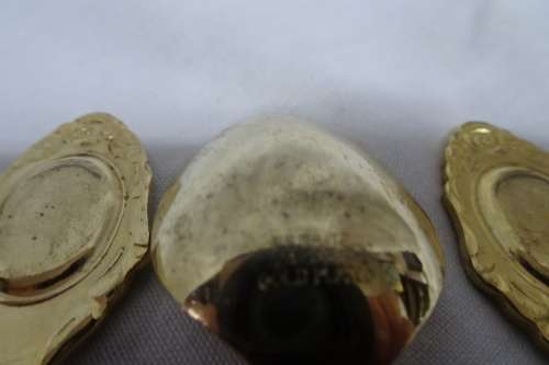 Exquisite Vintage Set of Six Eetrite 24 Carat Gold Plated Stainless Steel Teaspoons in Box.