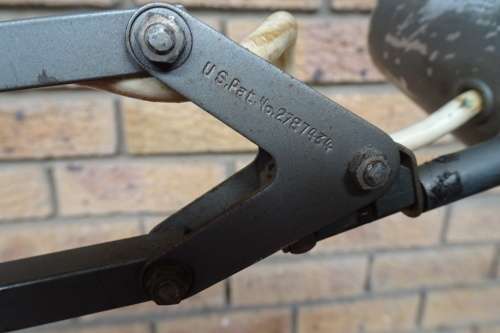 Vintage Grey Metal Luxo Lamp L-1. Industrial, Mid Century, Modern. In Working Order.