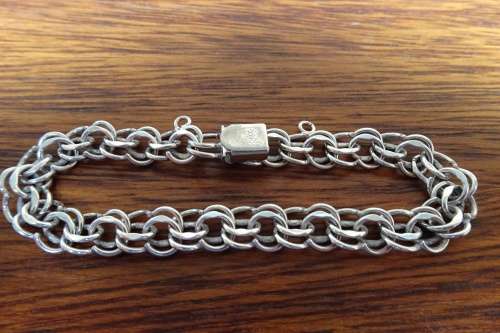 Stunning Elco Sterling Silver (925) Double Rolo Link Bracelet 15,5 g in Excellent Condition.