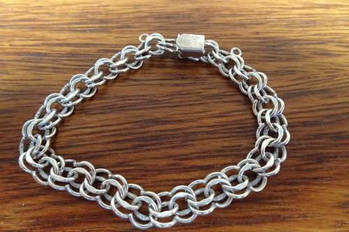 Stunning Elco Sterling Silver (925) Double Rolo Link Bracelet 15,5 g in Excellent Condition.