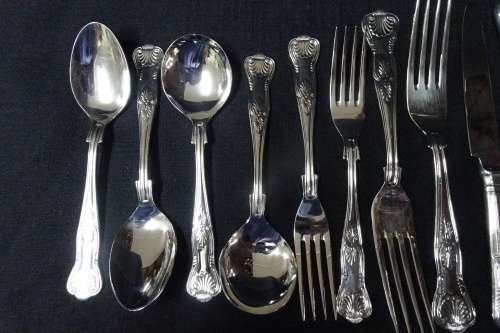 Stunning Grawe and Hill Stainless Steel Kings Pattern Twelve Piece Cutlery Set For Two