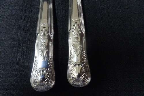 Stunning Grawe and Hill Stainless Steel Kings Pattern Twelve Piece Cutlery Set For Two