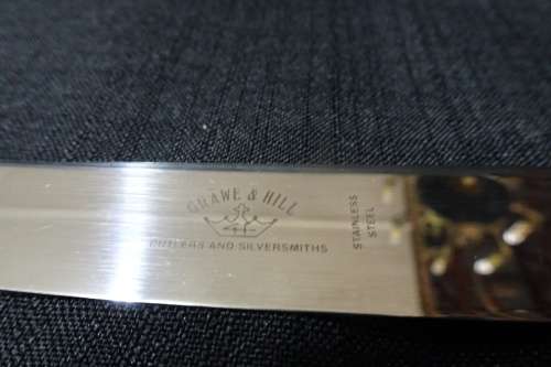 Stunning Grawe and Hill Stainless Steel Kings Pattern Twelve Piece Cutlery Set For Two