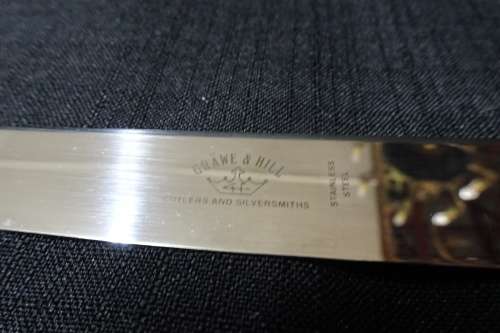 Stunning Grawe and Hill Stainless Steel Kings Pattern Twelve Piece Cutlery Set For Two