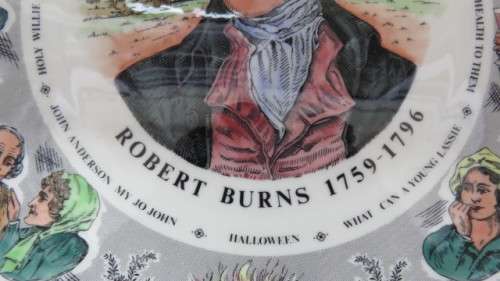 Vintage Royal Doulton Translucent China `Robert Burns 1759-1796` Cabinet Plate