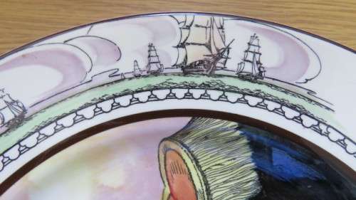 Vintage Royal Doulton Porcelain `The Admiral` Cabinet Plate.