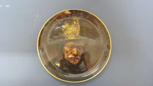 Vintage Heritage Huguenot Royale Porcelain `Man With The Golden Helmet` Display Plate