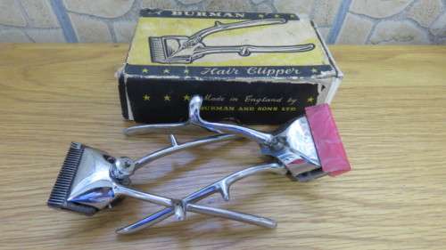 A Lot of Two Rare Vintage Burman and Son Ltd Hair Clipper Sets. Made in England.